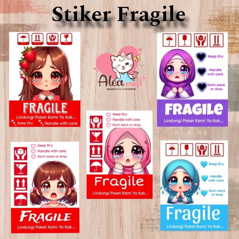 

Stiker Fragile handle with care Sticker Fragile