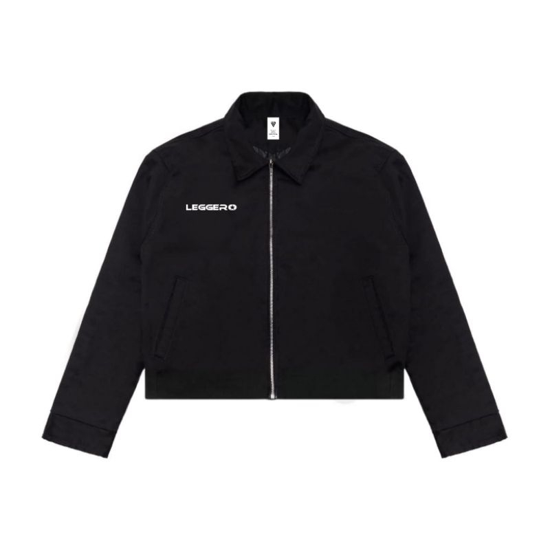 work jacket boxy leggero basic - jaket kerja hitam unisex