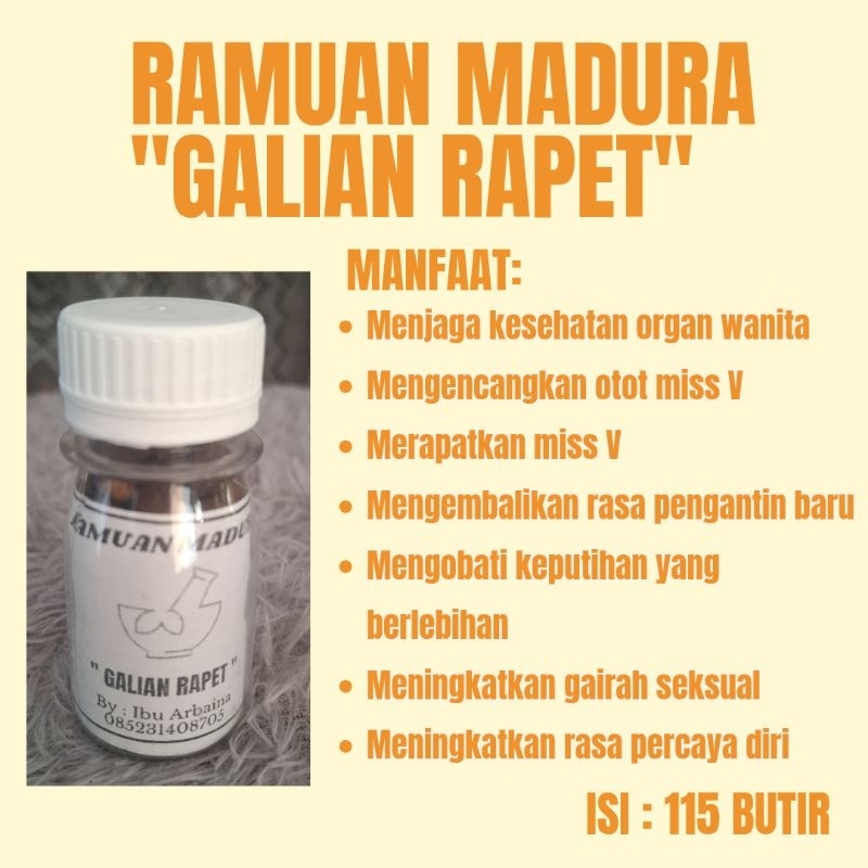 Ramuan madura"GALIAN RAPET"|Merapatkan Miss V seperti Penganting Baru Lagi| Jamu Madura Asli Origina