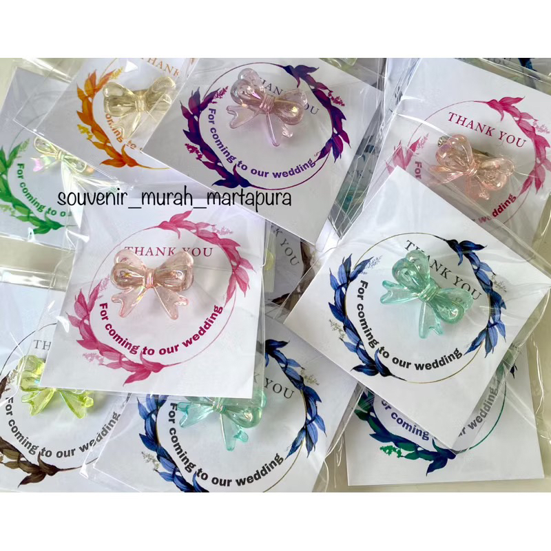 Ready Souvenir Pernikahan Bros Mini PITA Warna Cantik Mewah