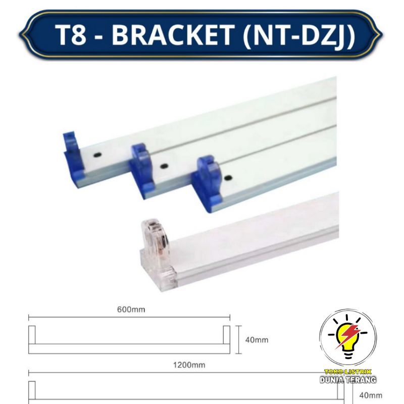 KAP LAMPU TL LED NEON T8 60 CM 120CM