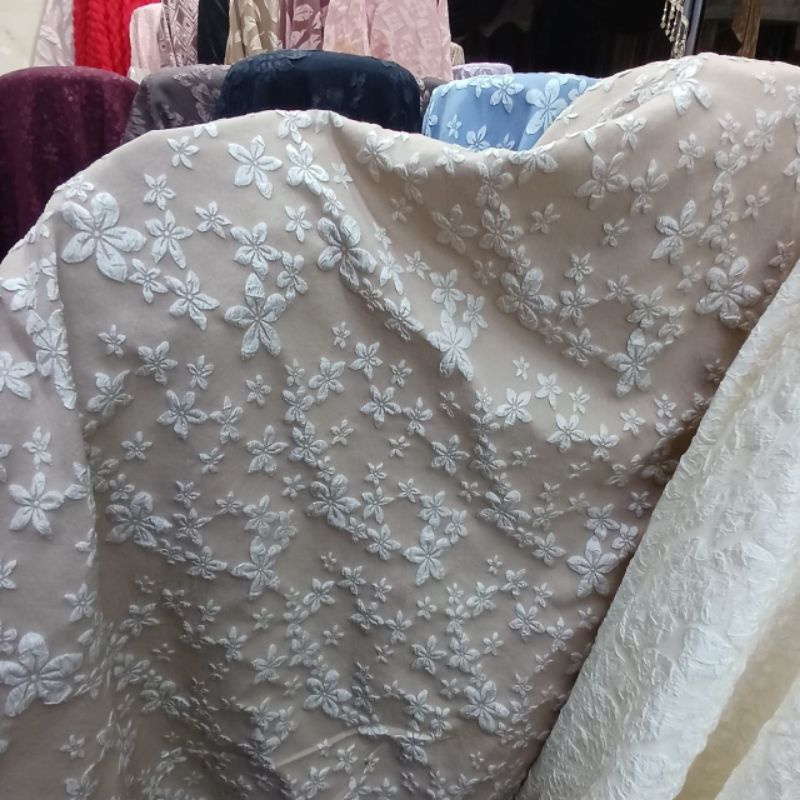 Kain jaguard embos/bahan embos jaguard/bahan timbul jaguard embos/mewah jaguard embos