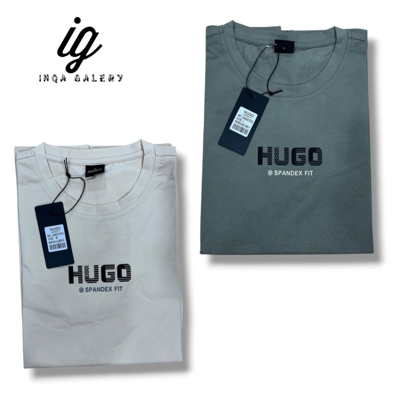 Promo  Kaos Pria HUGO Spandex Fit ORIGINAL