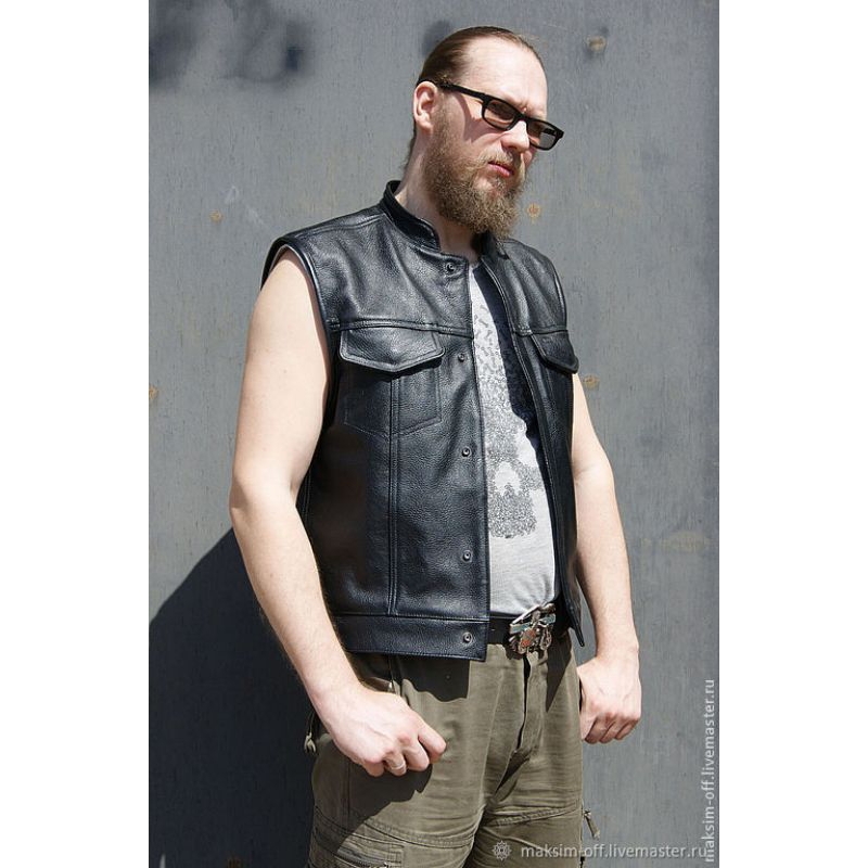 Rompi kulit motor pria original super tebal