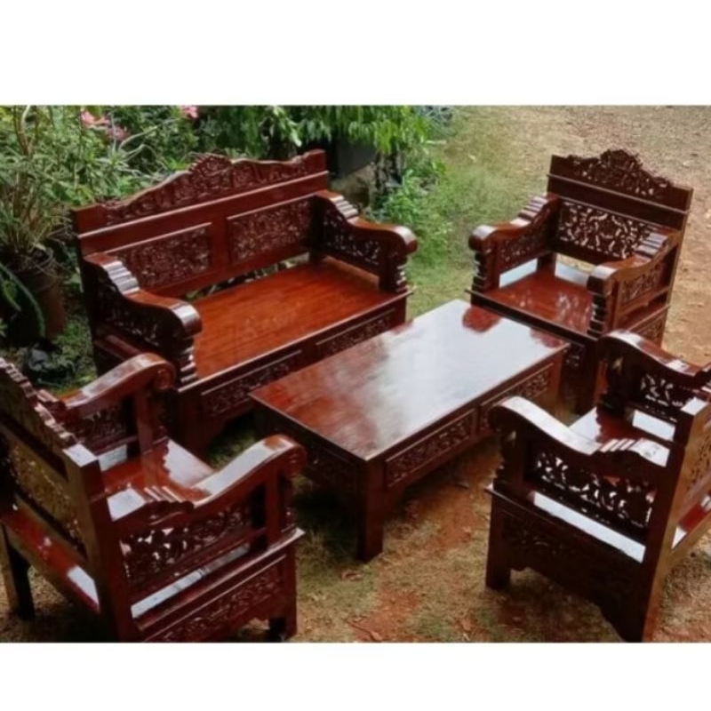 Kursi tamu jati full ukir Jepara kursi ruang tamu jati ukir full Jepara