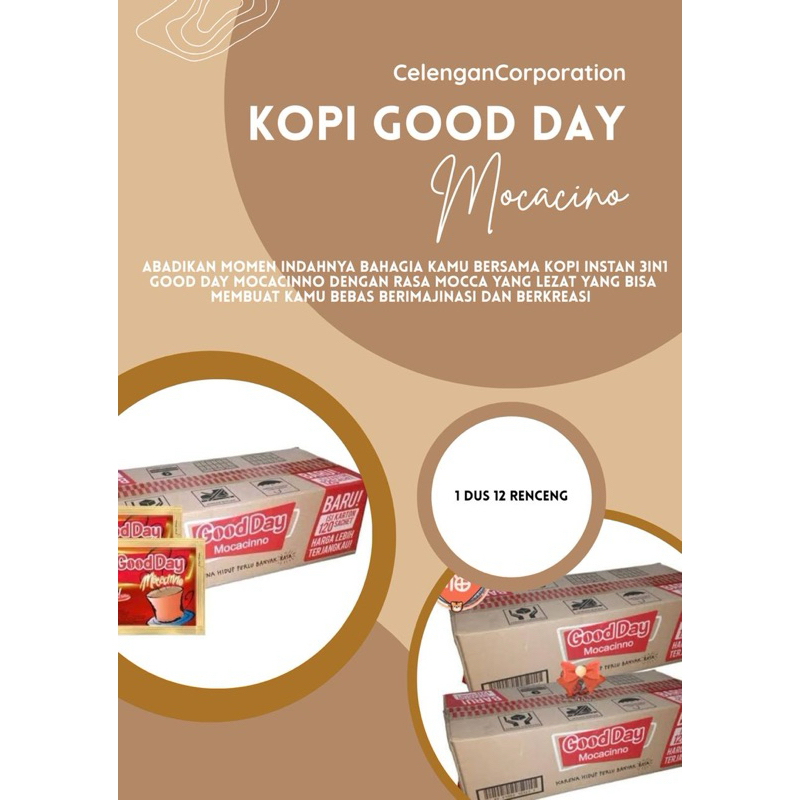 

Kopi Good Day Mocacino 1 Dus 12 Renceng (20gr)