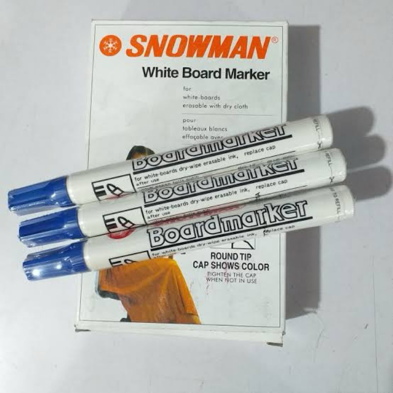 

Snowman Spidol Whiteboard Biru Spidol / Spidol Whiteboard Snowman