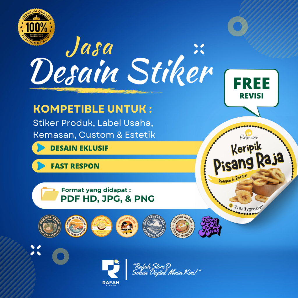 JASA DESAIN STIKER | Stiker Produk, Label Usaha, Kemasan, Custom & Estetik