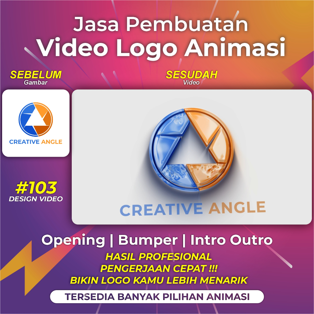Jasa Pembuatan Animasi 3D Logo Opening Bumper Intro Outro