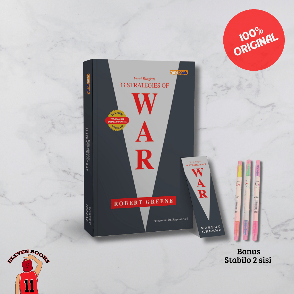 Eleven Books Buku Terjemahan Versi Ringkas 33 Strategies of War - Robert Greene (Renebook)