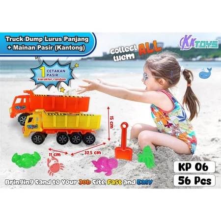 Mainan Anak Truk Pasir / Mainan Mobil Truk Pengangkut Pasir / Mainan Mobil Anak / Mainan Truk Pasir 