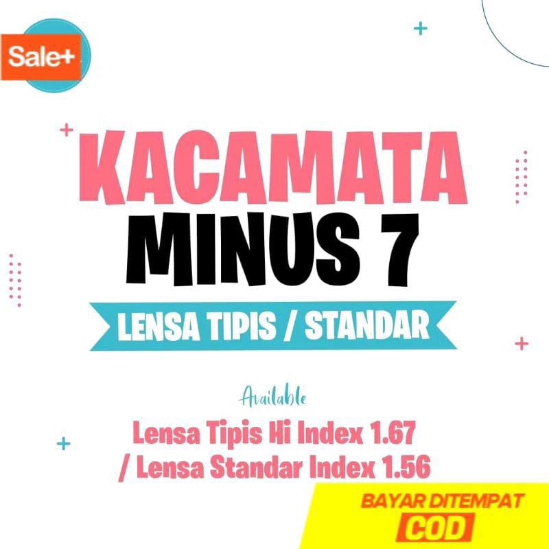 Kacamata minus Tinggi Lensa Hi Index 167