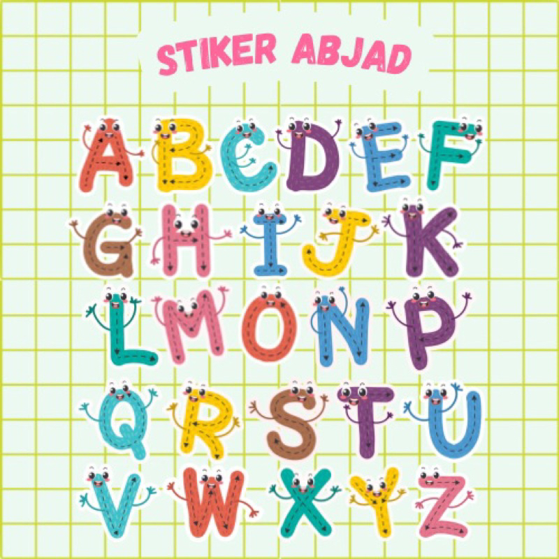 

STARLY - (A10) STIKER ABJAD STIKER ALFABET STIKER NAMA STIKER LUCU STIKER AESTETIC STIKER BAGUS STIKER HURUF