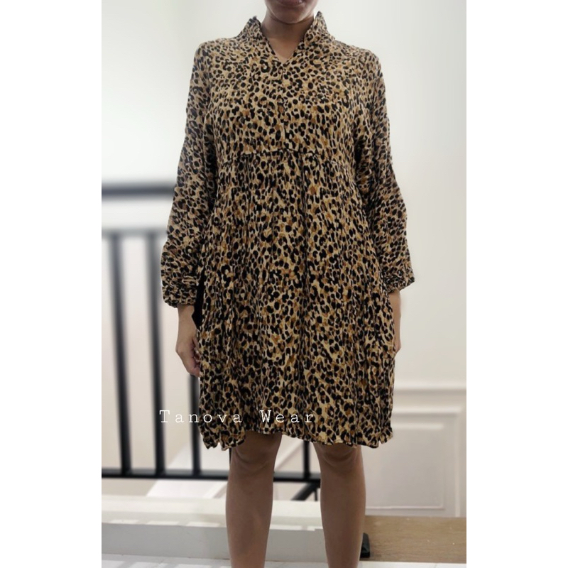 zara leopard dress