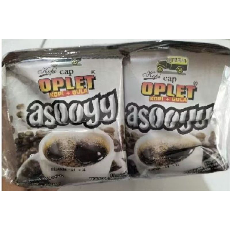 

kopi oplet asooyy sangat nikmat isi 22 gram 10 sachet kopi plus gula