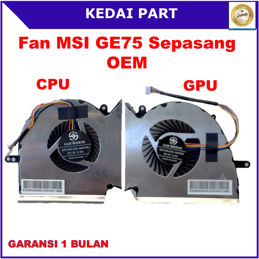 Fan MSI GE75 MS-16P1 GE75 GP75 GL75 WE75 Sepasang OEM