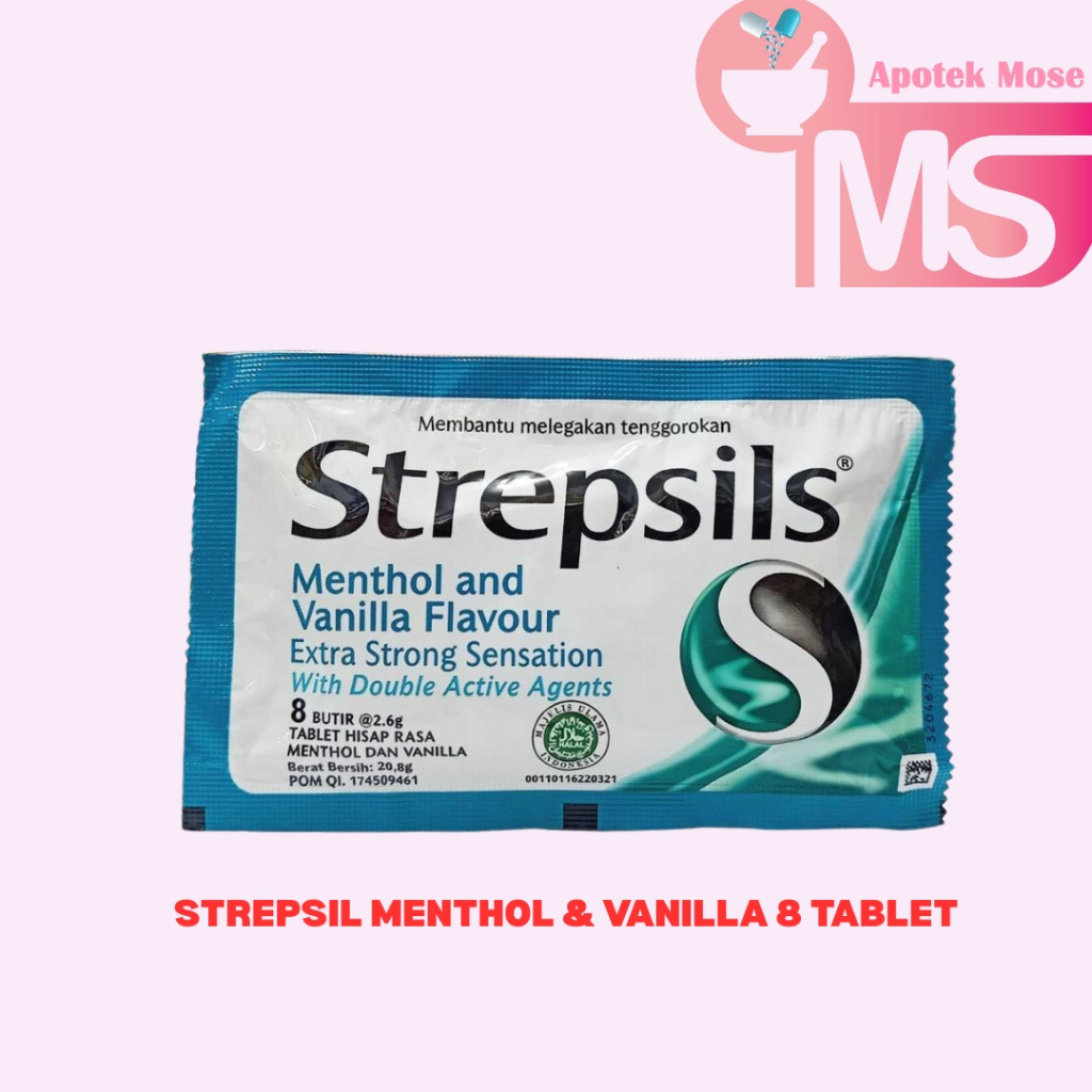 

STREPSIL MENTHOL & VANILLA 8 TABLET - Mulut-dan-Tenggorokan