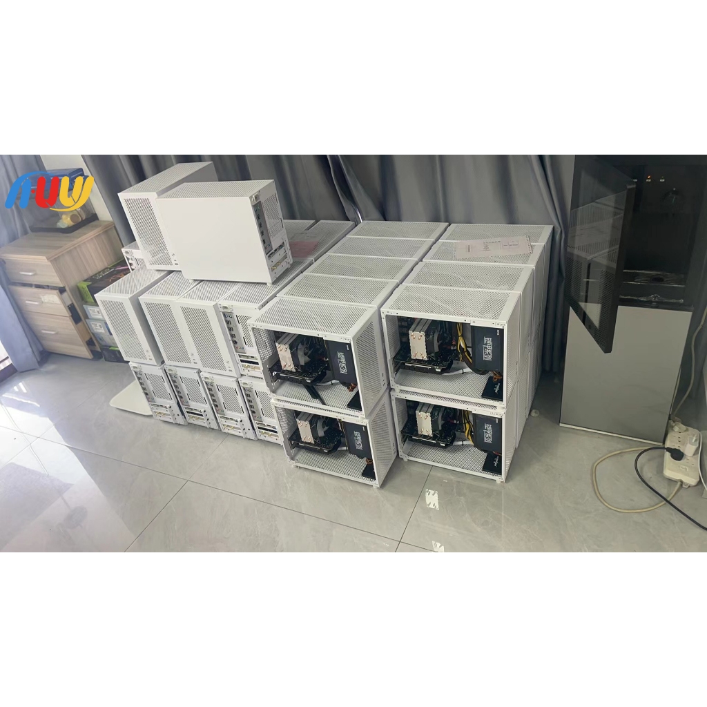 HUW MINI PC 12-inti Pc Gaming Full Set RTX3050VGA Komputer Desktop Kantor Mesin Perakitan Desain Men