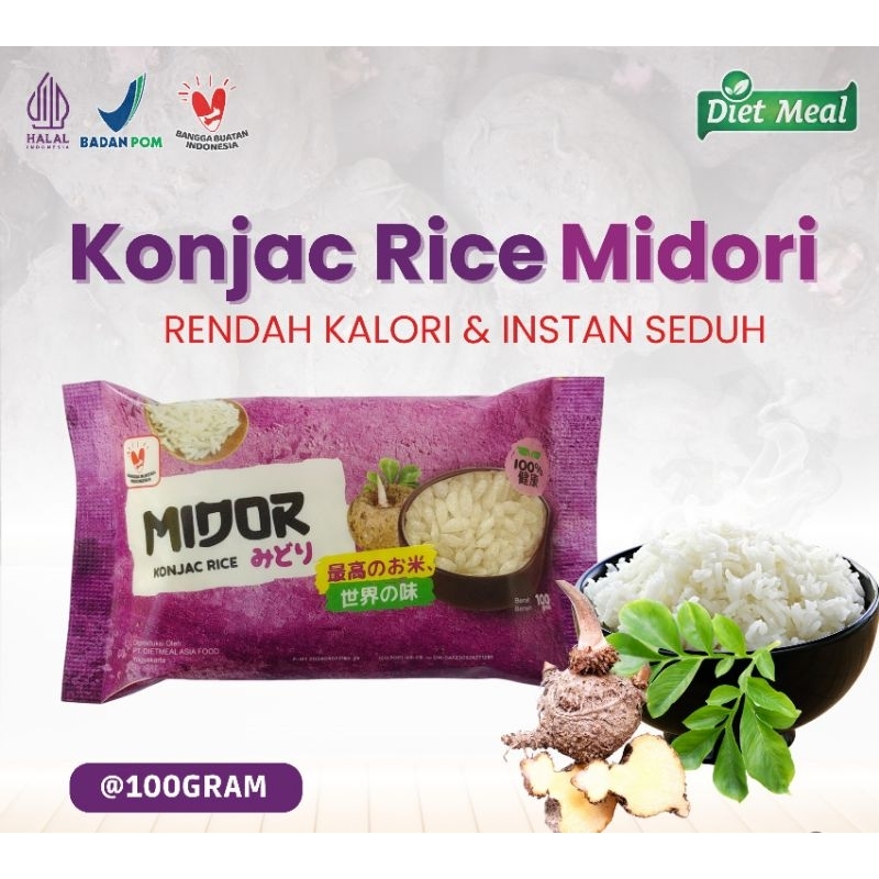 

BERAS PORANG MIDORI 100 GRAM instan seduh