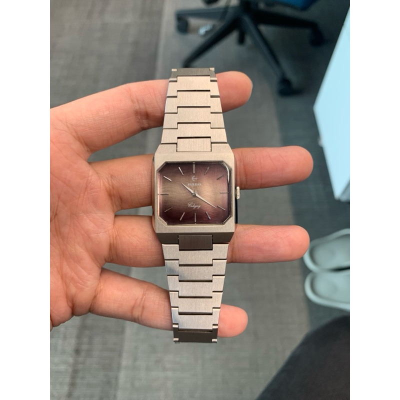 Rado Cologny Swiss Made Gradation Linen Dial with Two Hands bracelet ala AP manual winding kondisi i