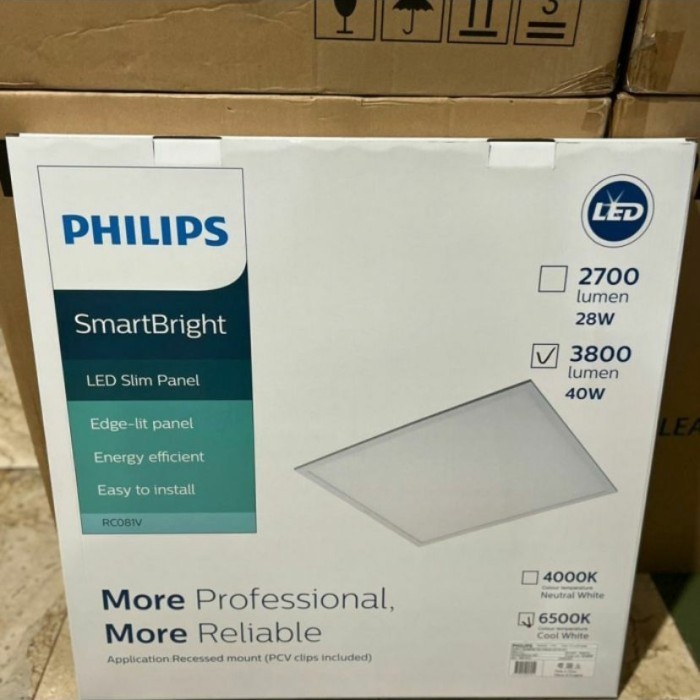 PHILIPS Lampu led panel 60x60 cm RC081V led panel  28Watt & 40Watt