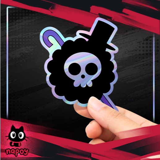 

Stiker Hologram Anime One Piece - Brook Logo