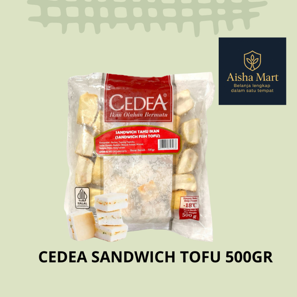

Cedea Sandwich Tofu 500gr | Tahu Isi Ikan Cedea | Tofu Ikan Sandwich Frozen Food