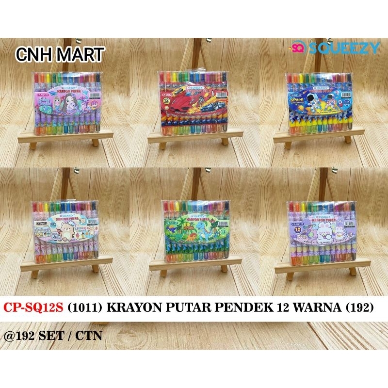 

Crayon Putar Pendek - Rotating Crayons 12 Warna