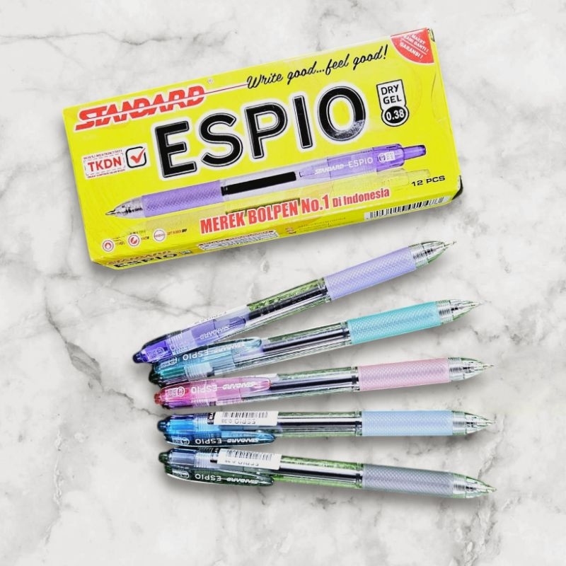 

12 pcs standard pen espio pulpen standard espio 0,38 mm pena espio