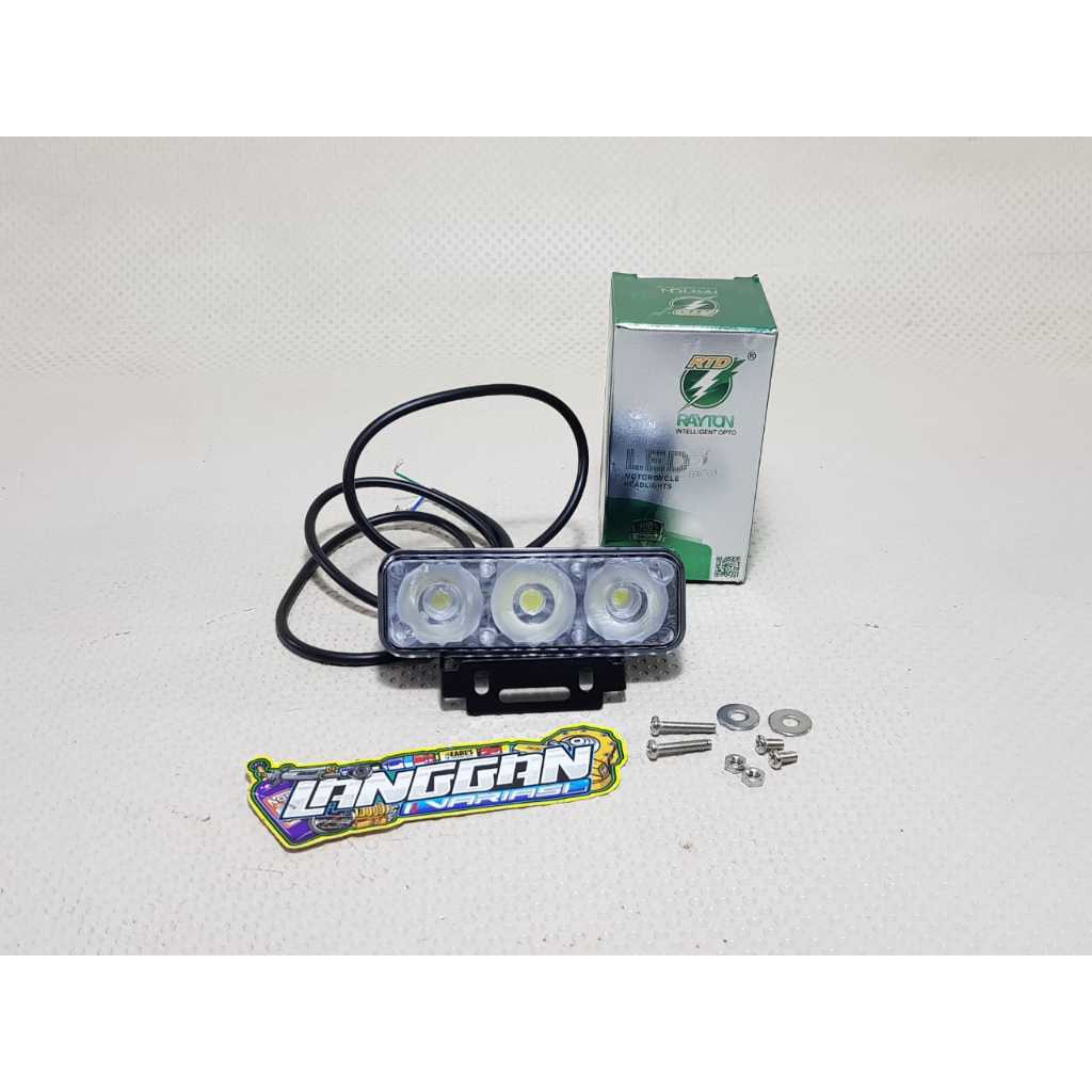 Lampu Tembak Sorot LED Bar Cree 3 Mata E03 RTD Rayton E-03 Putih Flash Universal