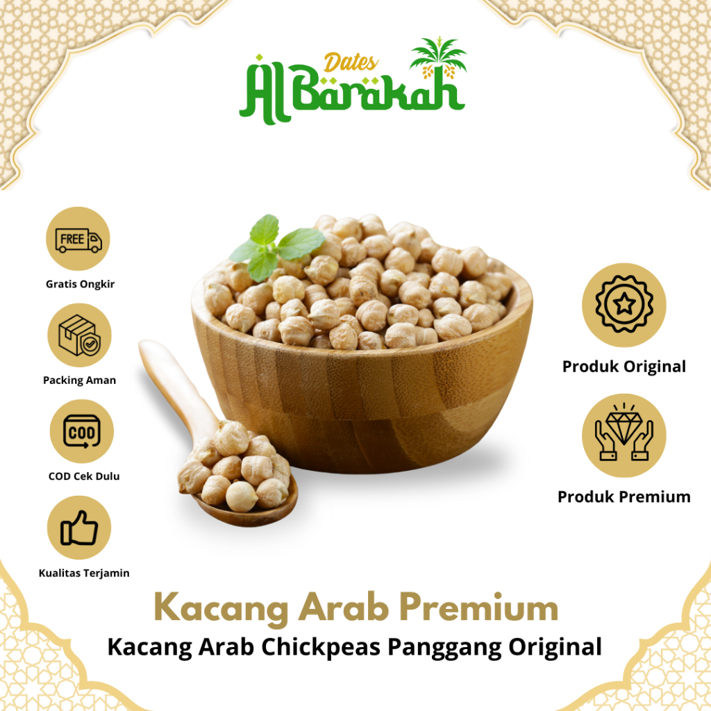 

Kacang Arab Panggang Roasted Chickpeas Original Premium Oleh Oleh Haji dan Umroh