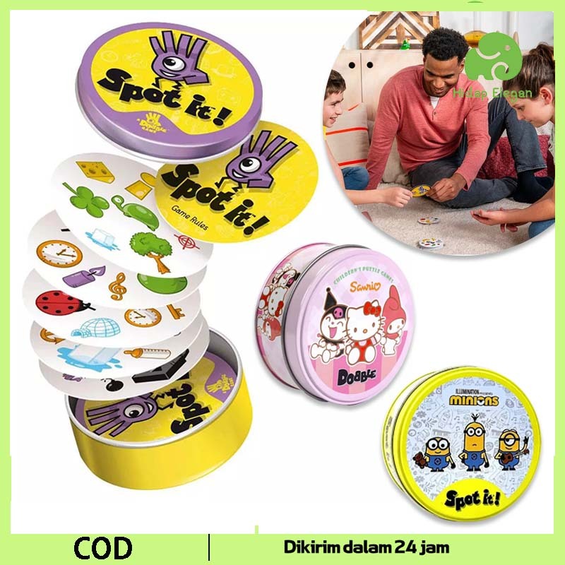 Spot It Game cards game matching card game Classic Dobble Kartu Permainan kartu game seru seruan