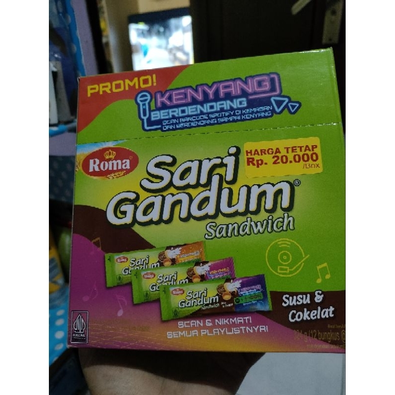 

Roma Sari Gandum coklat isi 12