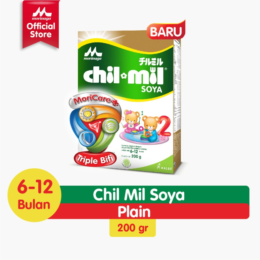 

Morinaga Chil Mil Soya Fomula Bayi Usia 6-12 Bulan 200g 066068