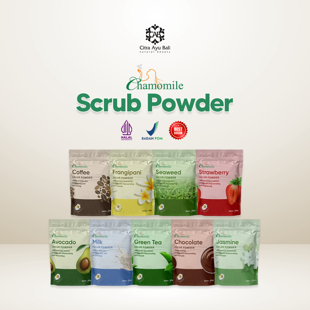 Chamomile Scrub Powder / Lulur bubuk 200gr - Citra Ayu Bali official Bali