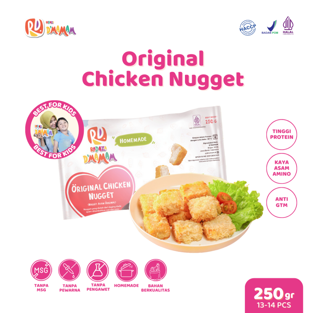 

dmamam Nugget Ayam Original Finger Food MPASI Halal Non MSG Sehat