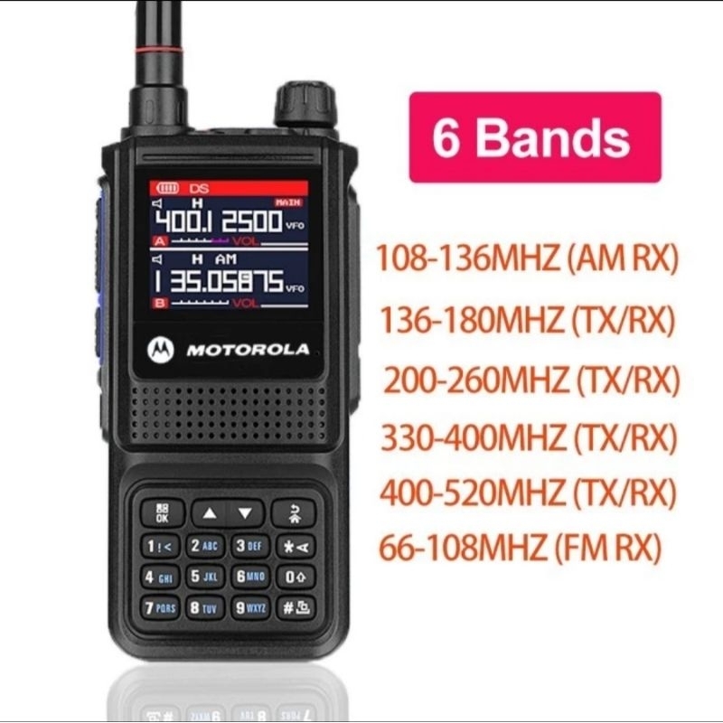 Walkie Talkie Motorola GP338 Plus Two Way Radio Handy Talkie Luar Lapangan Jarak Jauh