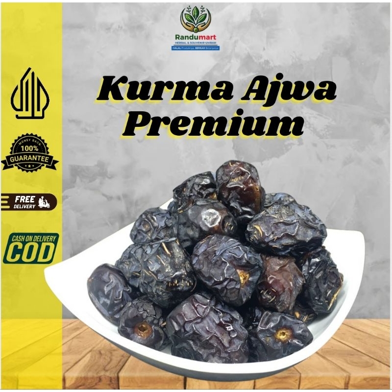 

Kurma Ajwa Premium/ 250gr/500gr/1kg/ Manis Oleh-Oleh Haji dan Umroh