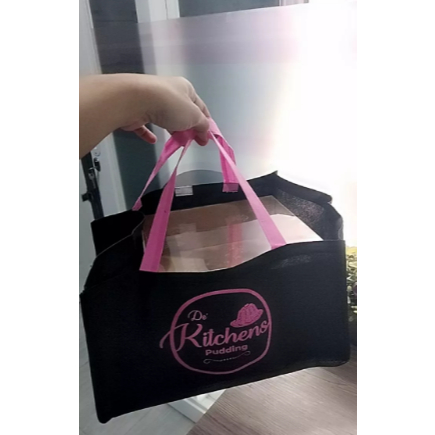 

[ 60x60x20 ] tas spunbond dus kue besar free sablon 1 warna/tas box spunbond kotak/goodie bag
