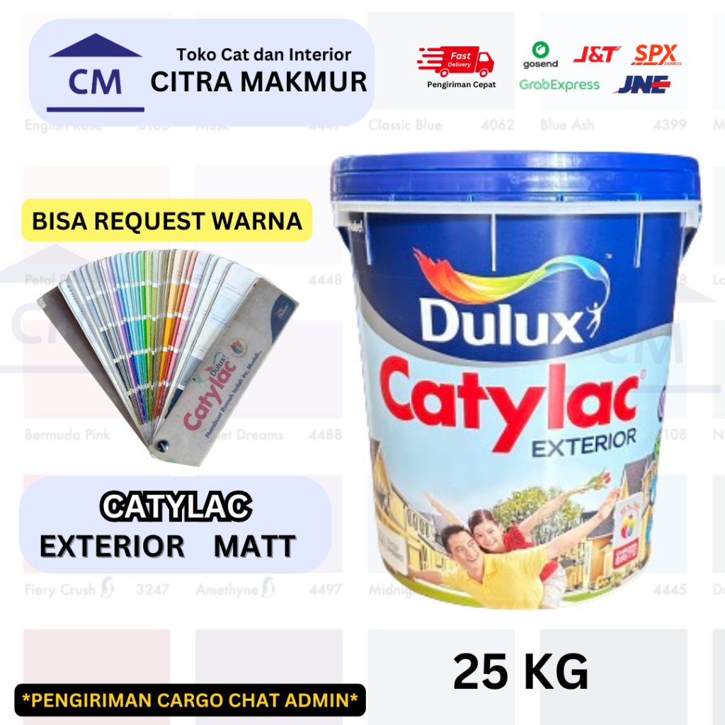 Dulux Catylac Exterior - 25 Kg (Bisa Request Warna & Custom Warna ) CAT TEMBOK EXTERIOR DULUX