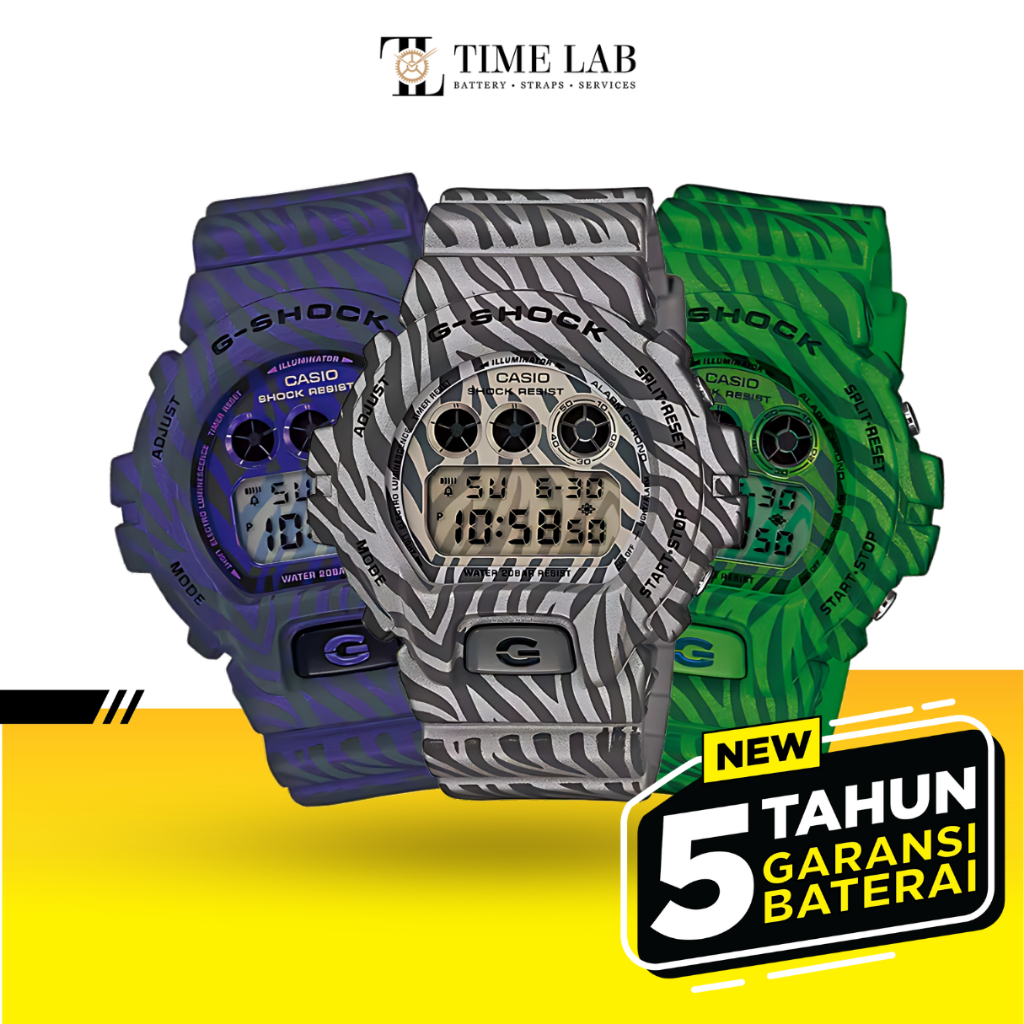 JAM TANGAN PRIA CASIO G-SHOCK / G-SHOCK DW-6900ZB-2D MOTIF ZEBRA ORIGINAL 100% TIMELAB