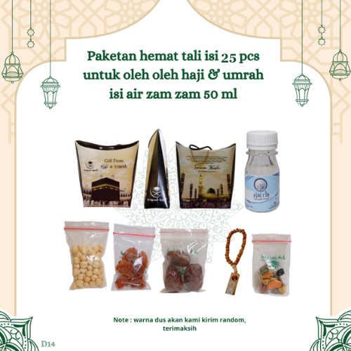 

wadistroalip 25 pcs paketan hemat tali untuk oleh oleh haji dan umroh ( botol isi air zamzam 50 ml )