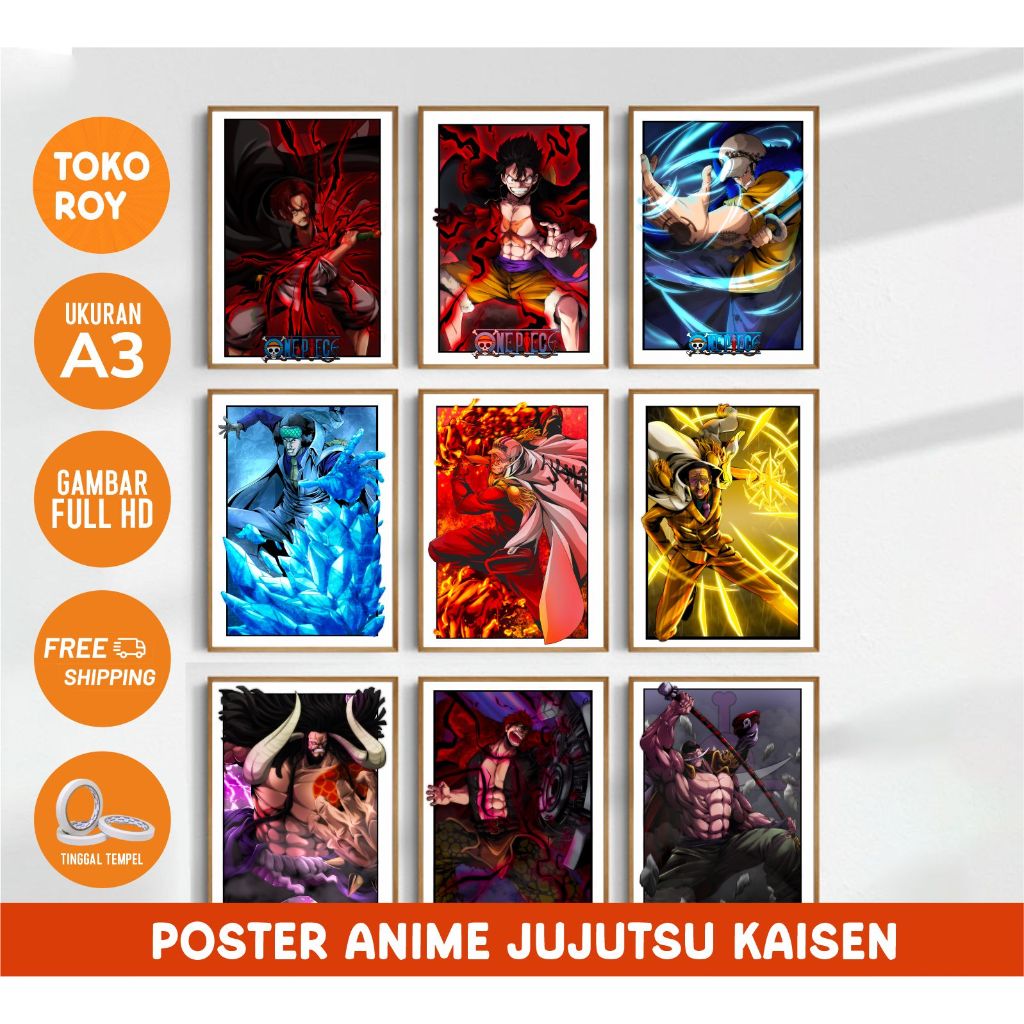Poster dinding Anime One Piece A3 Wallpaper Hiasan Dinding