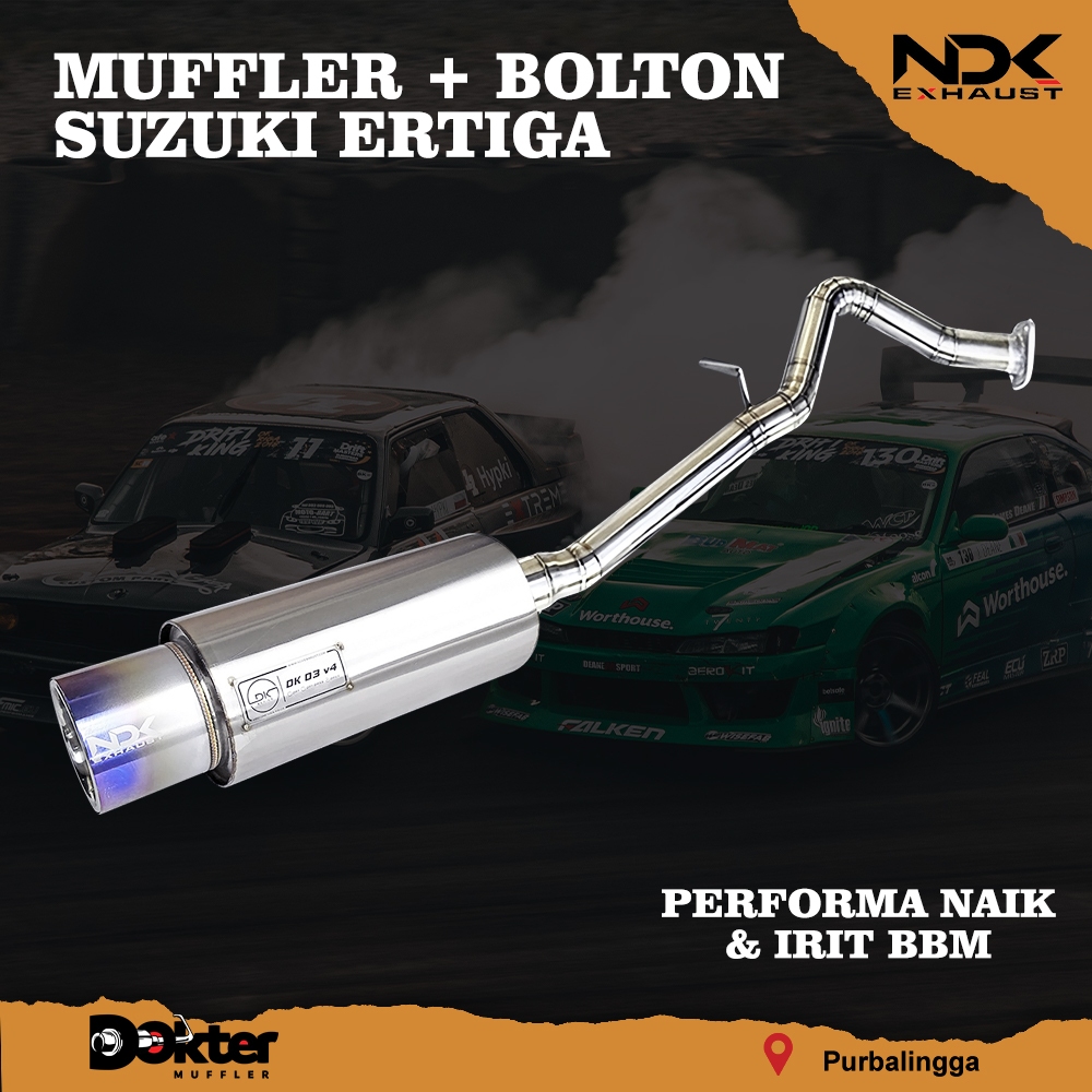 KNALPOT MOBIL RACING SUZUKI ERTIGA BASS ADEM MUFFLER BOLTON NDK EXHAUST