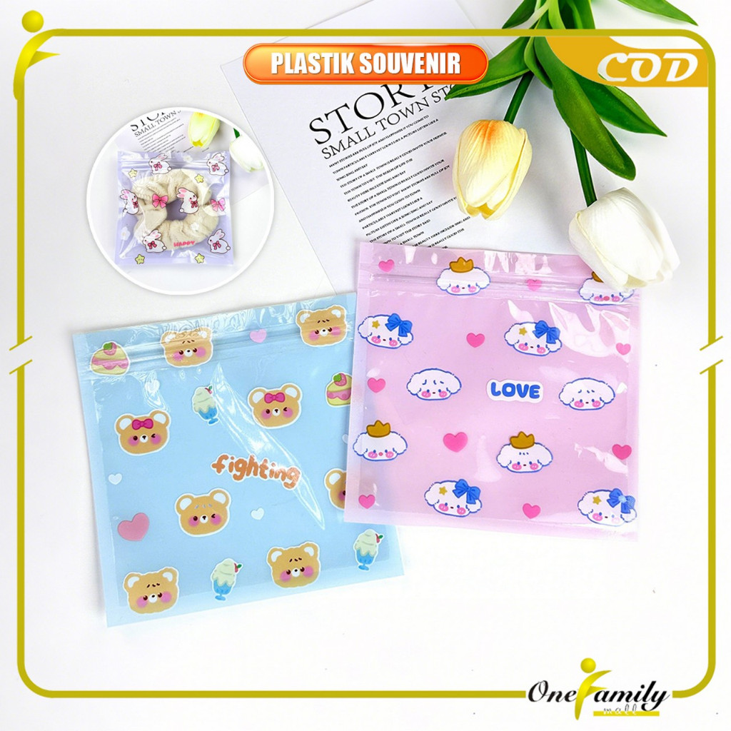 

ONE-C1281 Plastik Klip Ziplock Motif Kartun Plastik Kemasan Serbaguna / Klip Packaging Bungkus Makanan Sachet Plastik Souvenir Aksesoris