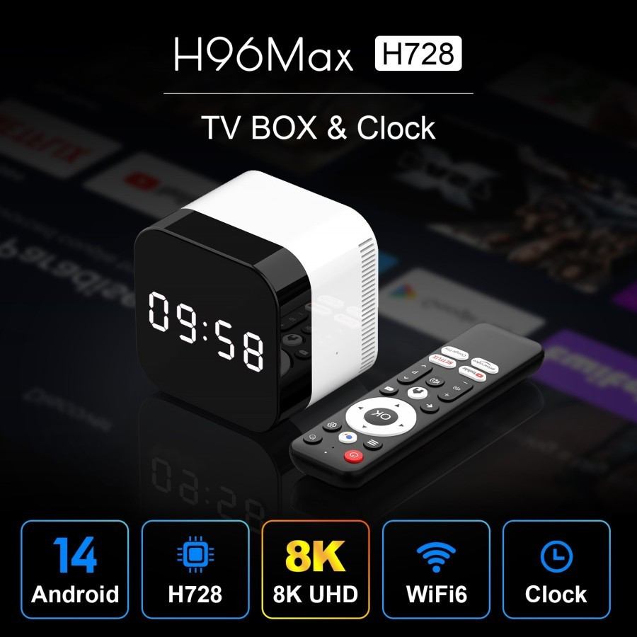 H96Max H728 Android 14 RAM 4/128GB Android Tv Box Alwinner H728 WIFI6
