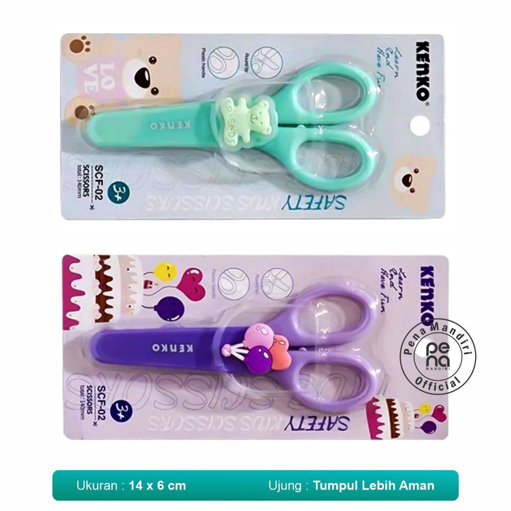 

Gunting Anak Warba Kenko Pastel Gunting Scissors Kenko Blue Purple