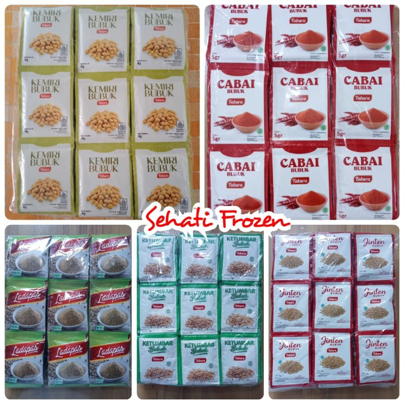 

TABURA bumbu bubuk Cabai Kemiri Ketumbar Jinten Ladapas renceng