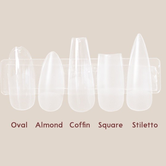 RIGEL Soft Nail Tips 500pcs Almond Coffin Stiletto Square Oval