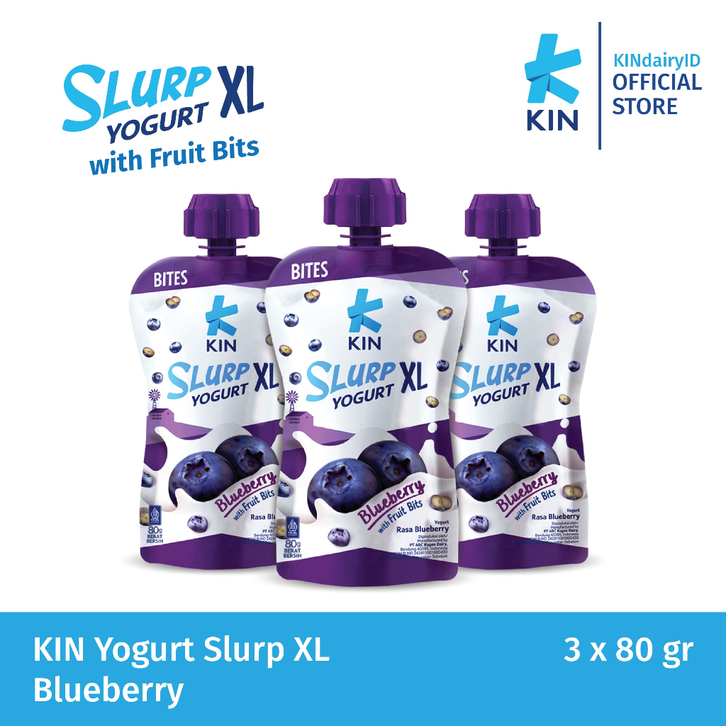 

KIN Yogurt Slurp XL Blueberry 3x80gr